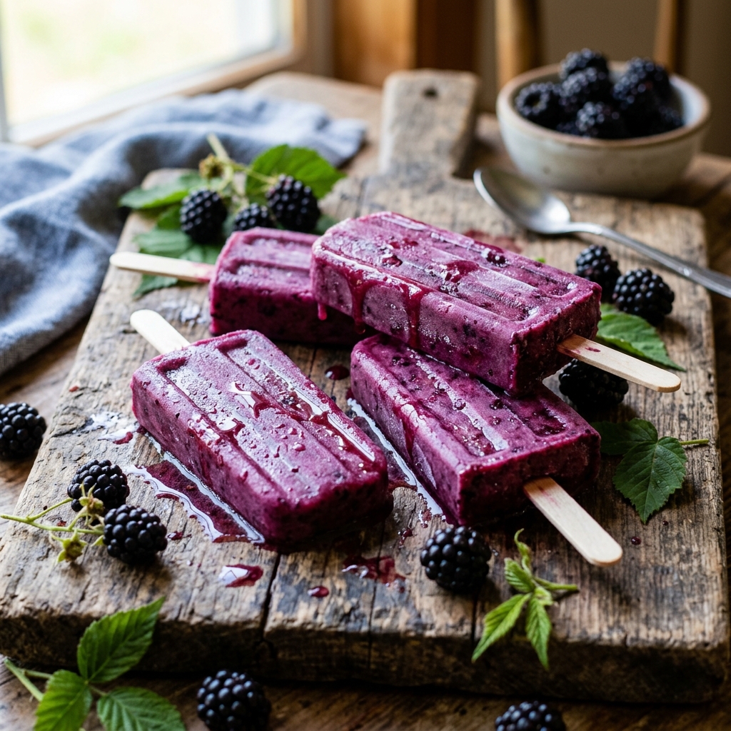 Paletas artesanales de mora